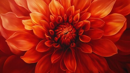 Close Up of a Red Dahlia