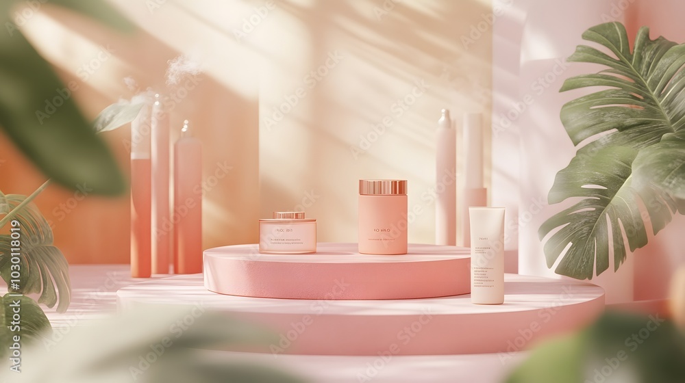 Poster 100. **a soft gradient backdrop creating a serene atmosphere for the product display.