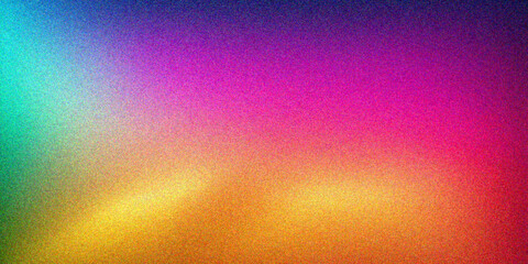 Colorful Gradient Background with Noise Texture Effects. glowing  Vibrant grainy gradient background, colorful  noise texture, retro banner poster cover backdrop header design.
