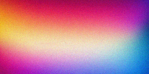 Fototapeta premium Colorful Gradient Background with Noise Texture Effects. glowing Vibrant grainy gradient background, colorful noise texture, retro banner poster cover backdrop header design.