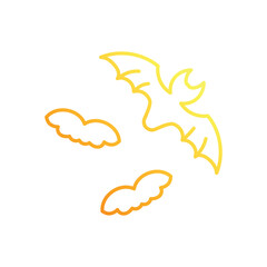 Bats hand draw doodle vector icon