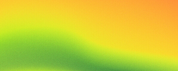 Green yellow orange glowing abstract noise texture shape on black banner poster header backdrop, grainy noisy textured blurry texture noise gradient, copy space