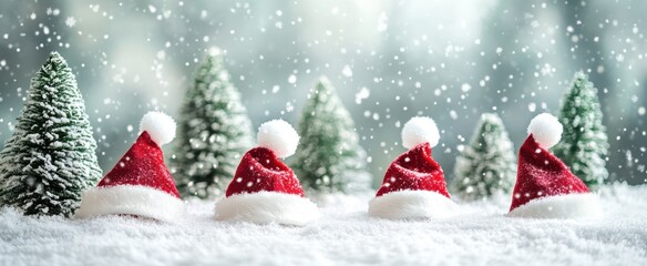 The Christmas Hats in Snow