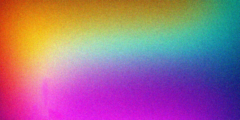 Colorful Gradient Background with Noise Texture Effects. glowing  Vibrant grainy gradient background, colorful  noise texture, retro banner poster cover backdrop header design.