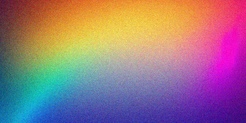 Colorful Gradient Background with Noise Texture Effects. glowing  Vibrant grainy gradient background, colorful  noise texture, retro banner poster cover backdrop header design.