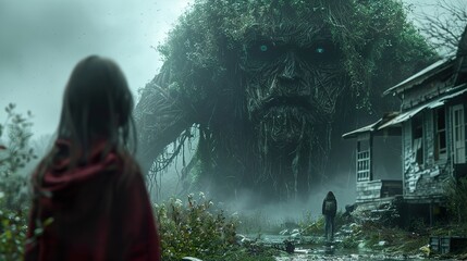 A Giant Tree Monster Lurks in the Fog