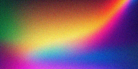 Obraz premium Colorful Gradient Background with Noise Texture Effects. glowing Vibrant grainy gradient background, colorful noise texture, retro banner poster cover backdrop header design.