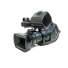 Professional Digital Video camera on a white background