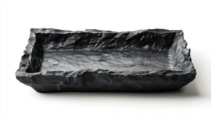 A rough-textured black tray.