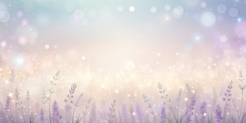 Fototapeta premium A delicate and dreamy pastel background with a subtle glow and the ethereal beauty of wildflowers.