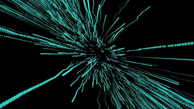 Light Blue Fireworks Particle Animation
