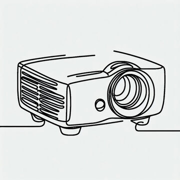 black line projector drawing clip art preview