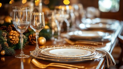 Elegant Festive Dining Table