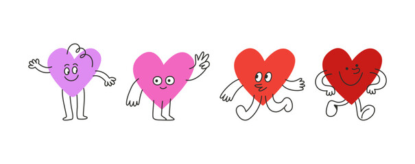 Vector logo design template and graphic elements for advertising, branding, posters and banners, funny cartoon illustrations with smiling character and mascots, abstract stickers and line icons
