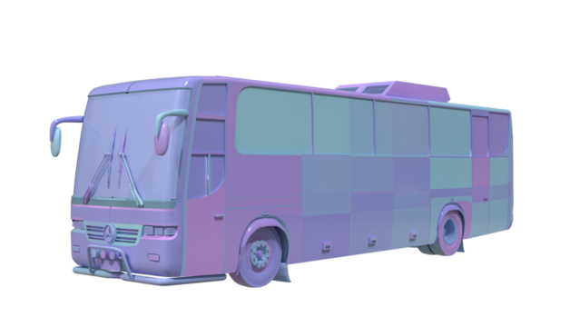 Cartoon Bus colorful 3d render