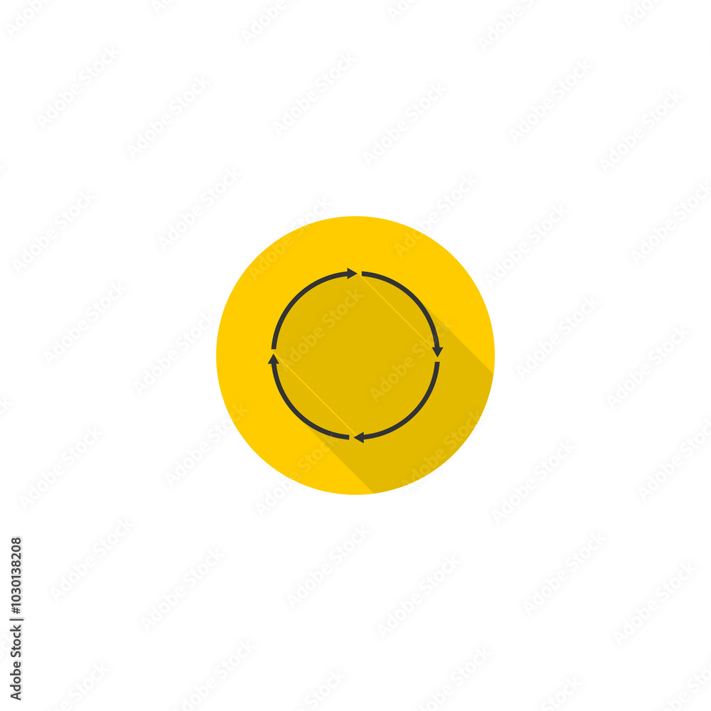 Poster circle arrow. reload arrow icon isolated on transparent background