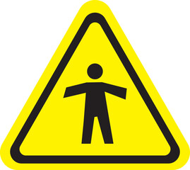 Pedestrian Crossing Sign, People Cross Symbol, Triangle Crossing Road Sign