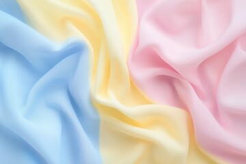 Obraz premium Soft pastel fabric drapes create a gentle and vibrant backdrop for artistic displays