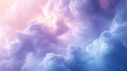 Naklejka premium Dreamy Cloudscape in Pastel Hues