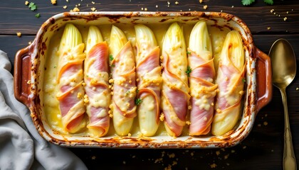 Witloof met Ham en Kaas &ndash; Belgian Baked Endive Wrapped in Ham and Cheese (Belgian Cuisine)