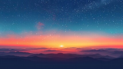 Produce a grainy gradient background representing the transition from day to night