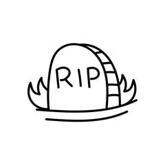 Rip hand draw doodle vector icon