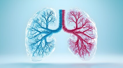 Fototapeta premium Human Circulatory System Illustration in Vibrant Colors