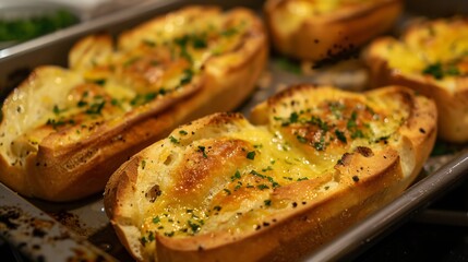 Garlic Bread with Melted Butter and Parsley