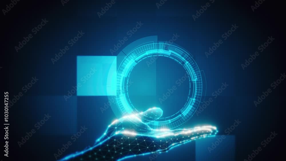 Poster technology or business template loopable background