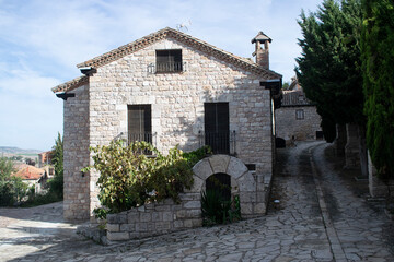 Casas de piedra de Pampliega, España
