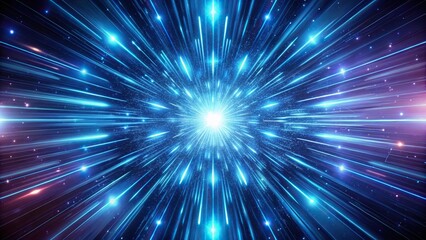 Obraz premium Minimalist futuristic space warp design with a hyperspace background