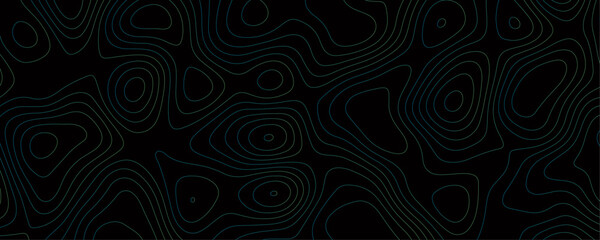 Elegant Dark Abstract Topographic Contour Line Design with Flowing Organic Shapes Ideal for Professional Vector Backgrounds and Graphic Templates
