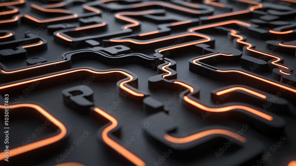 Poster a conceptual image of 'privacy by design,' showing an intricate blueprint of a digital system built 