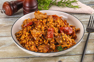 Rasted chicken meat with ptitim