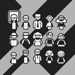 Family Web Icons Set Vector illustration logo concept design