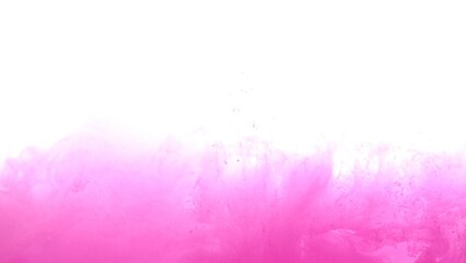 Pink color dye melt on white background,Abstract smoke pattern,Colored liquid dye,Splash paint