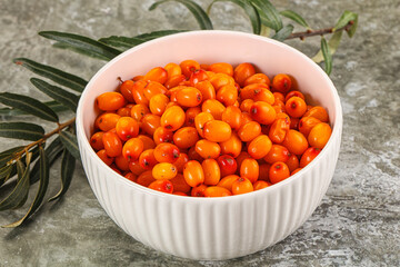 Natural organic ripe sweet buckthorn