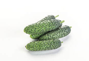 Fresh natural organic cucumbers heap