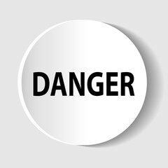 Danger sign isolated on white background. Vector illustration