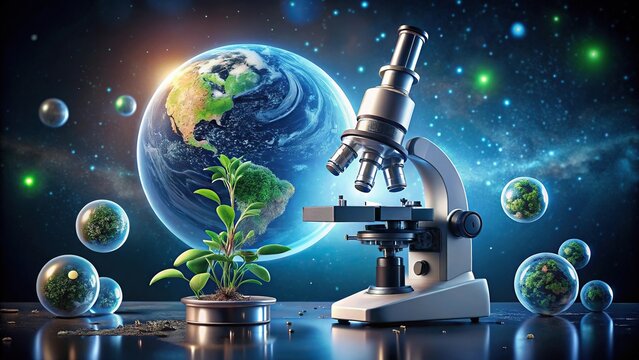 Minimalist micro world cell biotechnology nature observed microscopy submicroscopic level