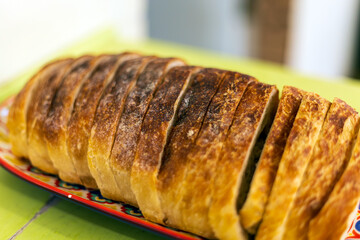Freshly Sliced Loaf of Rustic Bread