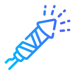 fireworks Line Gradient Icon