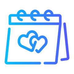 wedding day Line Gradient Icon