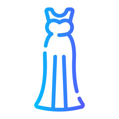 wedding dress Line Gradient Icon