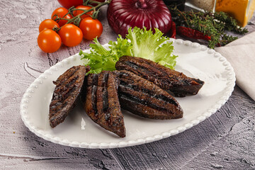 Grilled diet beef liver steak