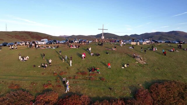 Aerial view of Gomismta village in the Ozurgeti Municipality of Guria, 2024 autumn