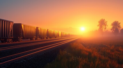 Fototapeta premium Speedy Delivery: Time-lapse Journey of Express Package in a Single Frame