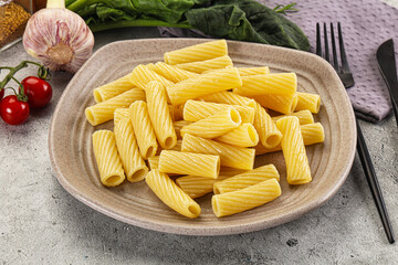 Italian cuisine - cooked pasta tortiglioni