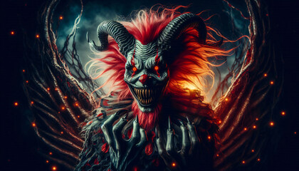 horror scary clown, for Halloween wallpaper 
