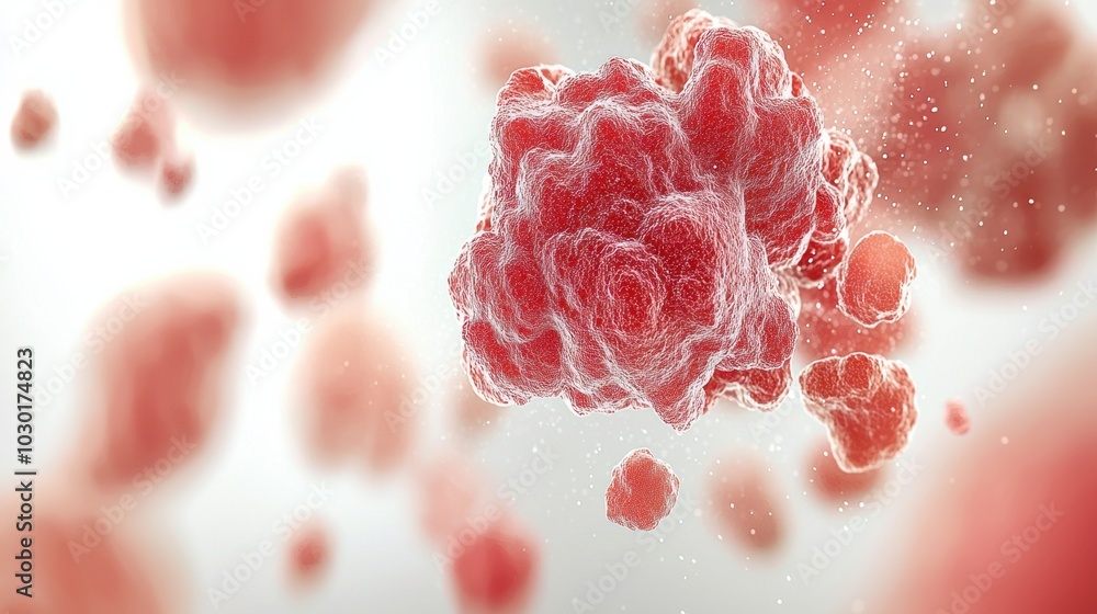 Poster abstract visualization of microscopic life forms